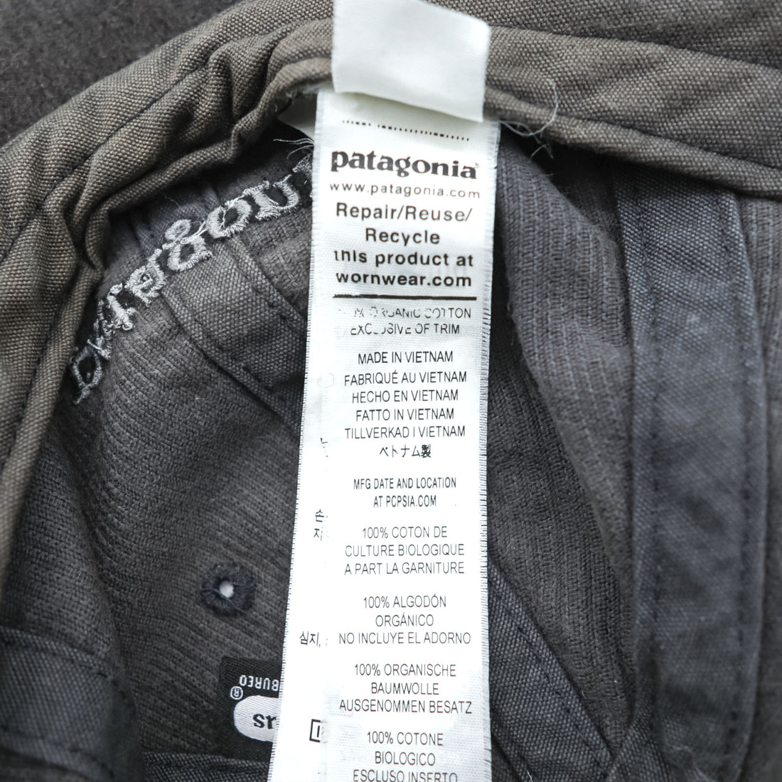 Patagonia コーデュロイ キャップ FREE グレー スナップバック ワンポイントロゴ 33535