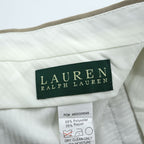 LAUREN RALPH LAUREN 90年代 2タック ワイド スラックス パンツ L ベージュ ダブルカフス