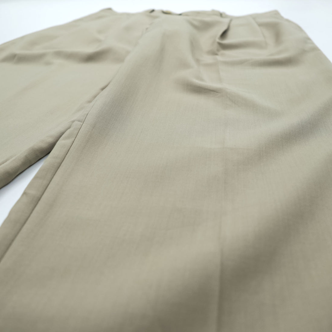 LAUREN RALPH LAUREN 90年代 2タック ワイド スラックス パンツ L ベージュ ダブルカフス