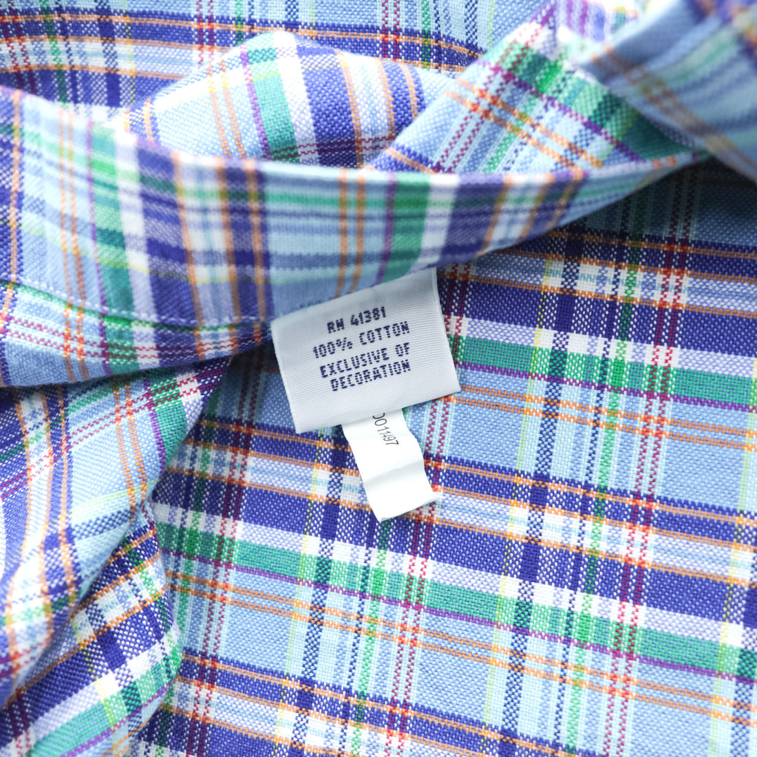 Ralph Lauren Button-Down Shirt L Plaid Blue Small Pony Embroidered Logo