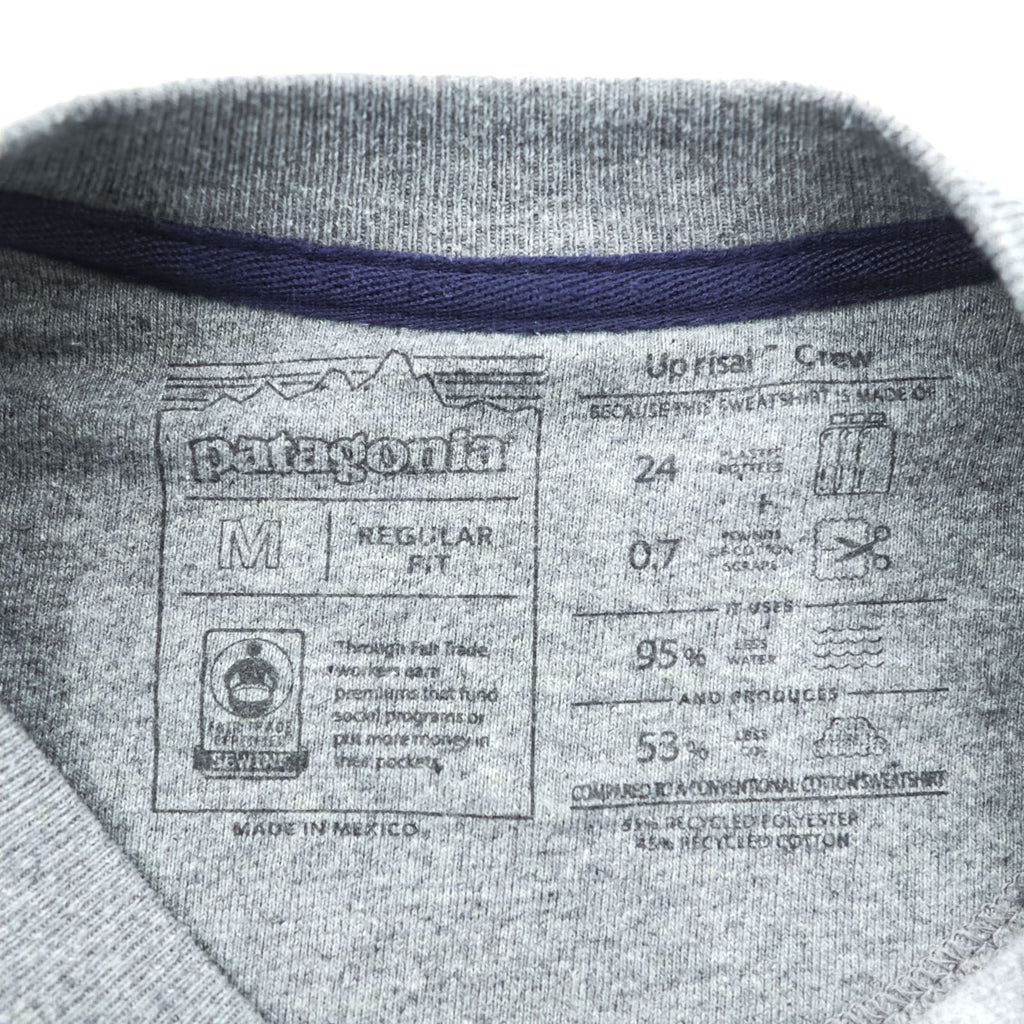 Patagonia P-6 Label Uprisal Crew Sweatshirt M Gray 39627