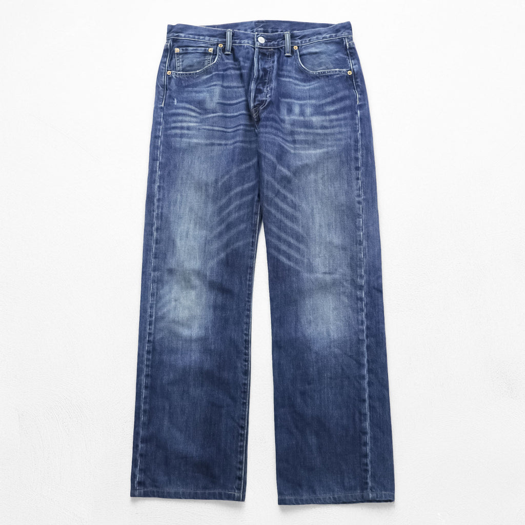 Levi's 501 デニムパンツ ジーンズ L インディゴ ストレート レザーパッチ ボタンフライ 00501-1310 ポーランド製