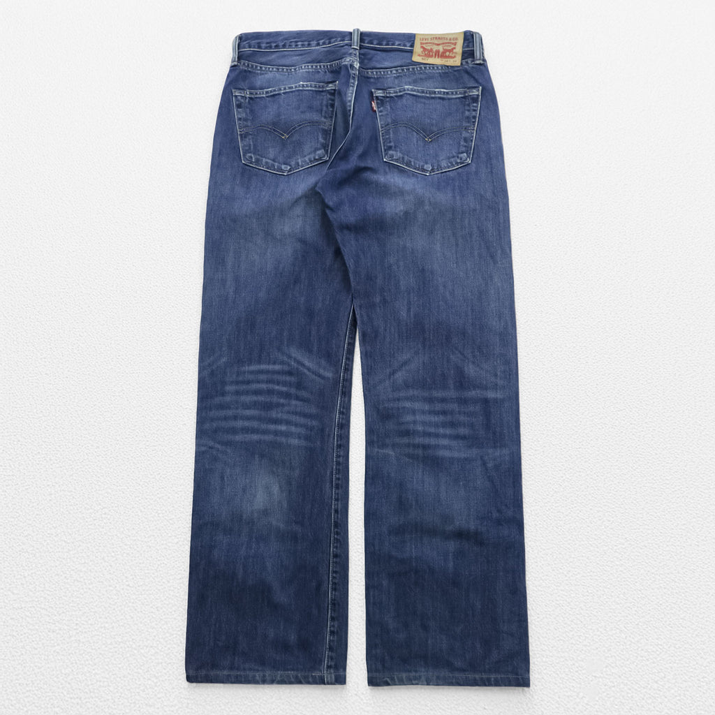 Levi's 501 デニムパンツ ジーンズ L インディゴ ストレート レザーパッチ ボタンフライ 00501-1310 ポーランド製
