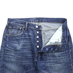 Levi's 501 デニムパンツ ジーンズ L インディゴ ストレート レザーパッチ ボタンフライ 00501-1310 ポーランド製