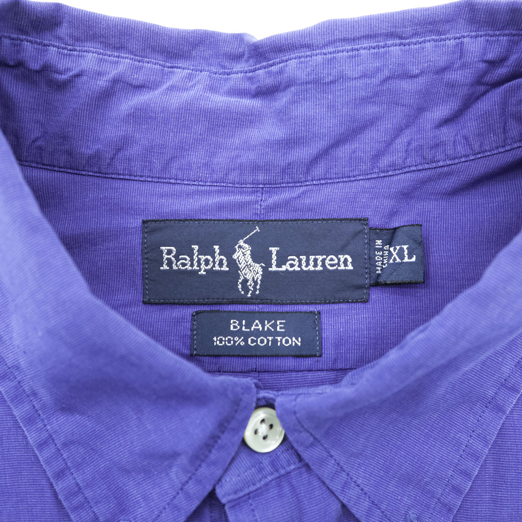 Ralph Lauren 90s button-down shirt, size XL, blue (BLAKE), with small pony embroidery.