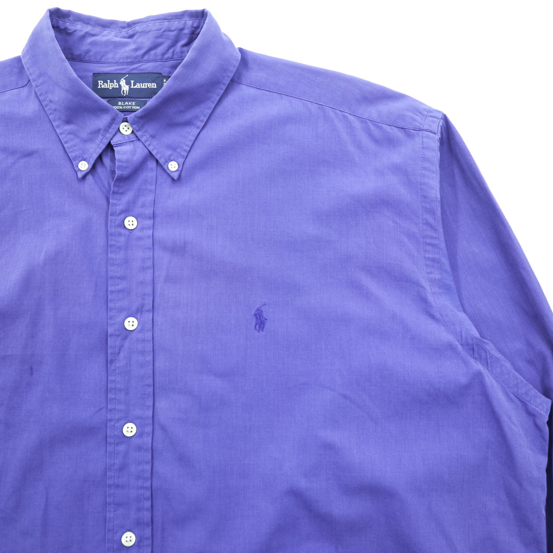 Ralph Lauren 90s button-down shirt, size XL, blue (BLAKE), with small pony embroidery.