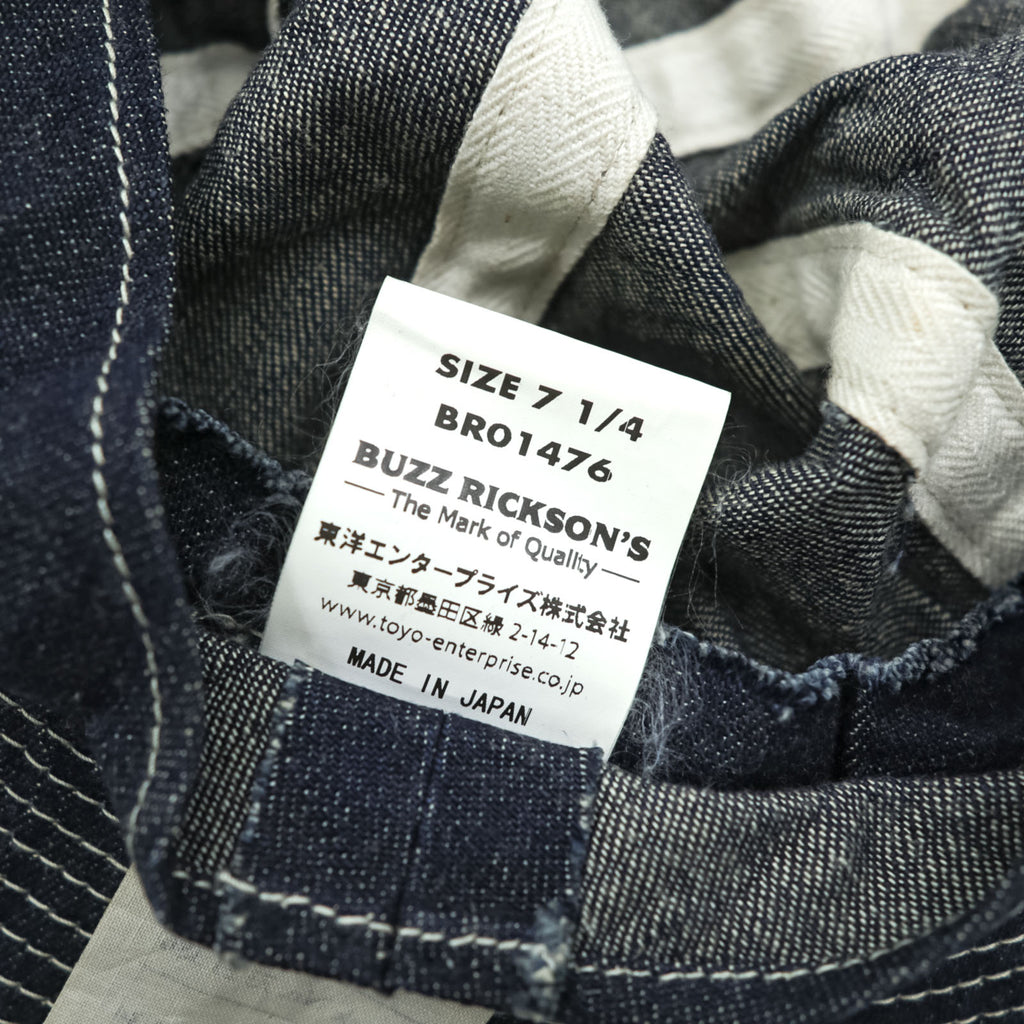 BUZZ RICKSON'S 日本製 デニム ワークハット バケットハット US ARMY 米陸軍 ワンウォッシュ BR01476