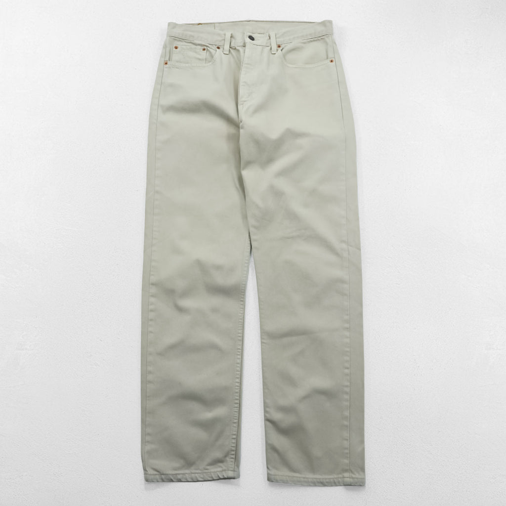 Levi's 90s 615-02 Orange Tab Denim Pants Jeans L Ecru Off-White 6150225 Euro Levi's