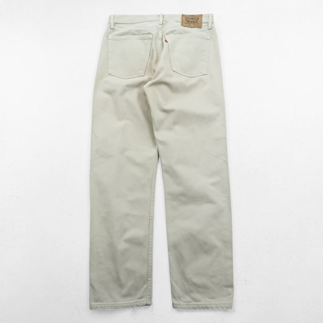 Levi's 90s 615-02 Orange Tab Denim Pants Jeans L Ecru Off-White 6150225 Euro Levi's