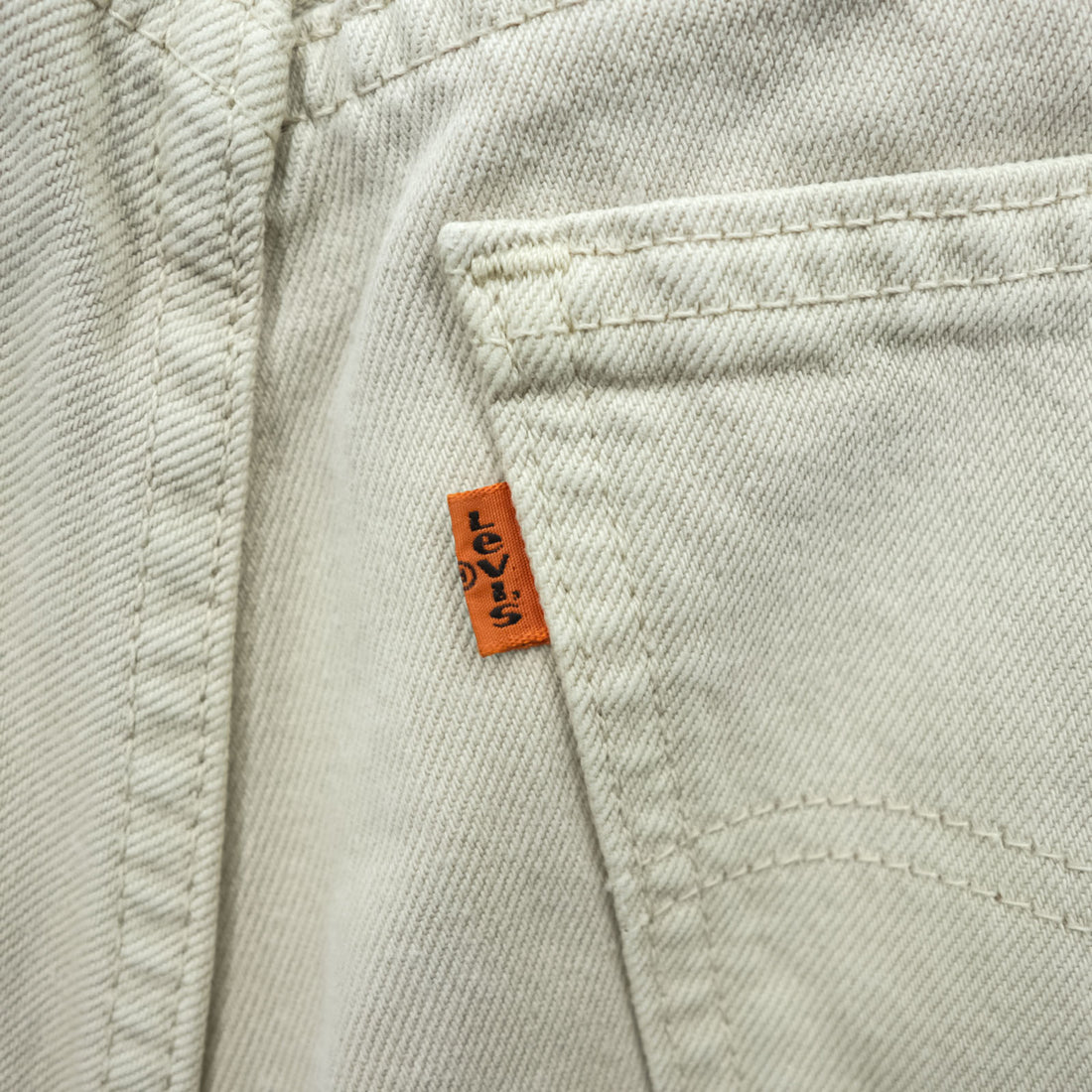 Levi's 90s 615-02 Orange Tab Denim Pants Jeans L Ecru Off-White 6150225 Euro Levi's