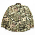 Cabela's 90s Real Tree Camo Long Sleeve Hunting Shirt XL Khaki Camouflage Chest Pocket