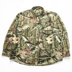 Cabela's 90s Real Tree Camo Long Sleeve Hunting Shirt XL Khaki Camouflage Chest Pocket