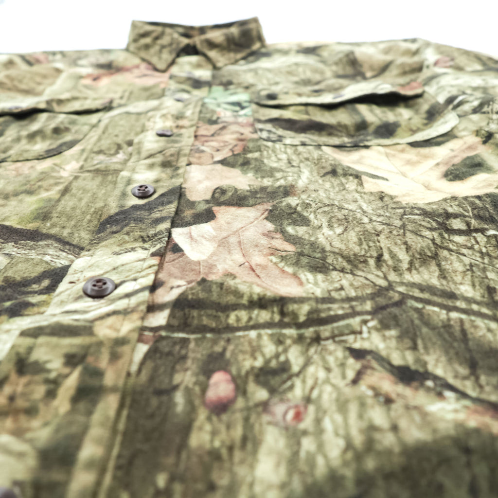 Cabela's 90s Real Tree Camo Long Sleeve Hunting Shirt XL Khaki Camouflage Chest Pocket