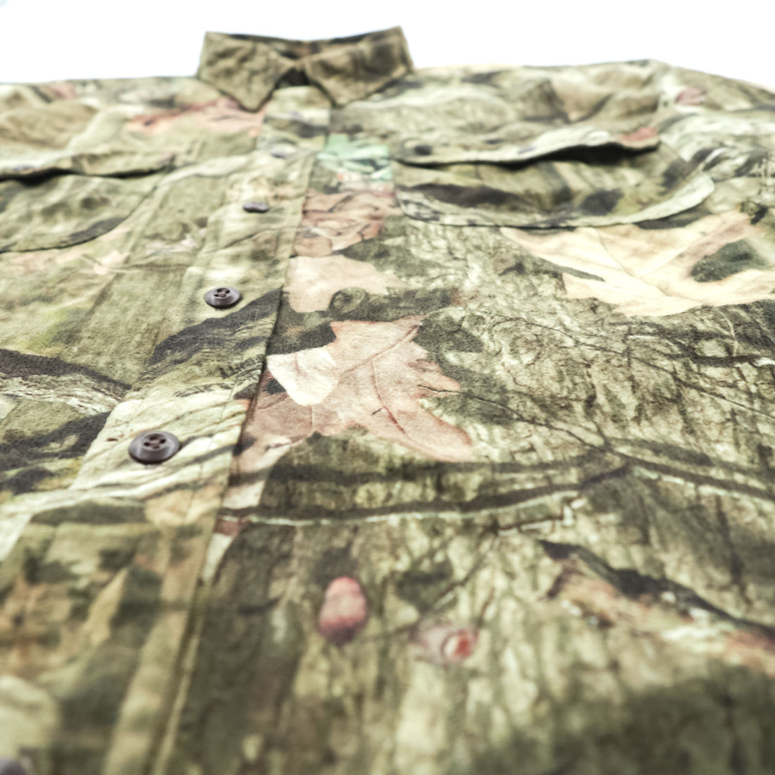 Cabela's 90s Real Tree Camo Long Sleeve Hunting Shirt XL Khaki Camouflage Chest Pocket