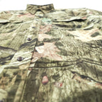 Cabela's 90s Real Tree Camo Long Sleeve Hunting Shirt XL Khaki Camouflage Chest Pocket