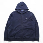 Polo Ralph Lauren Zip Hoodie XL Navy Front Pockets Small Pony Embroidered Logo