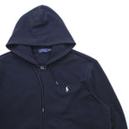 Polo Ralph Lauren Zip Hoodie XL Navy Front Pockets Small Pony Embroidered Logo