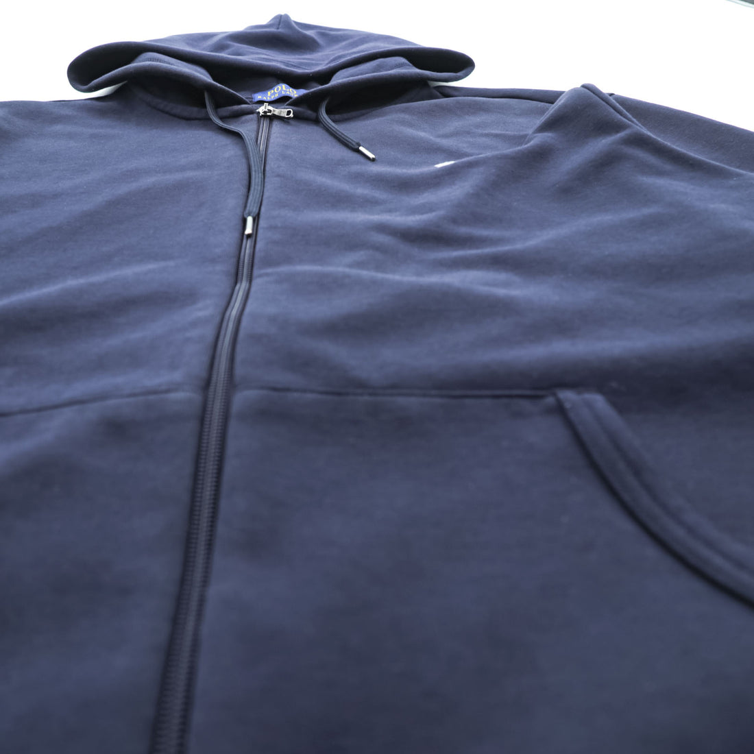Polo Ralph Lauren Zip Hoodie XL Navy Front Pockets Small Pony Embroidered Logo