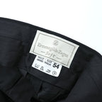 Ermenegildo Zegna 2タック ワイド スラックス パンツ XL ブラック ウール プリーツ