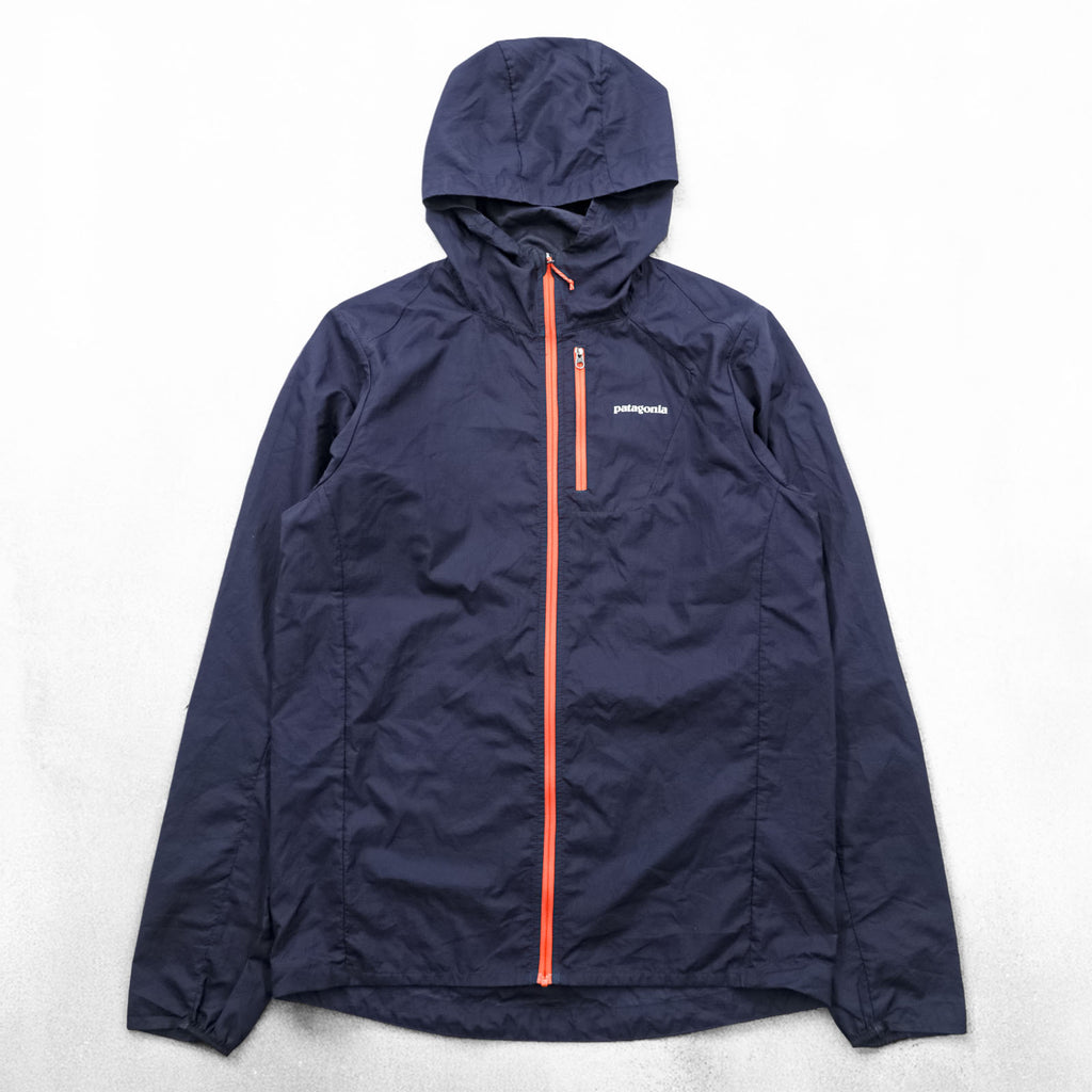 Patagonia Houdini Jacket Mountain Parka Shell Rain Jacket S Navy Ripstop 24141