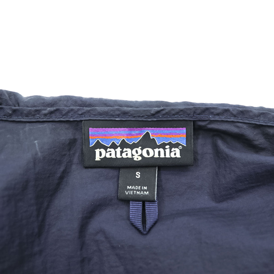 Patagonia Houdini Jacket Mountain Parka Shell Rain Jacket S Navy Ripstop 24141