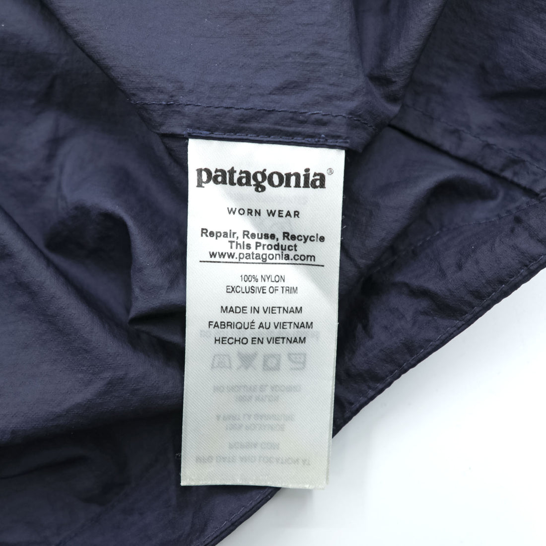 Patagonia Houdini Jacket Mountain Parka Shell Rain Jacket S Navy Ripstop 24141