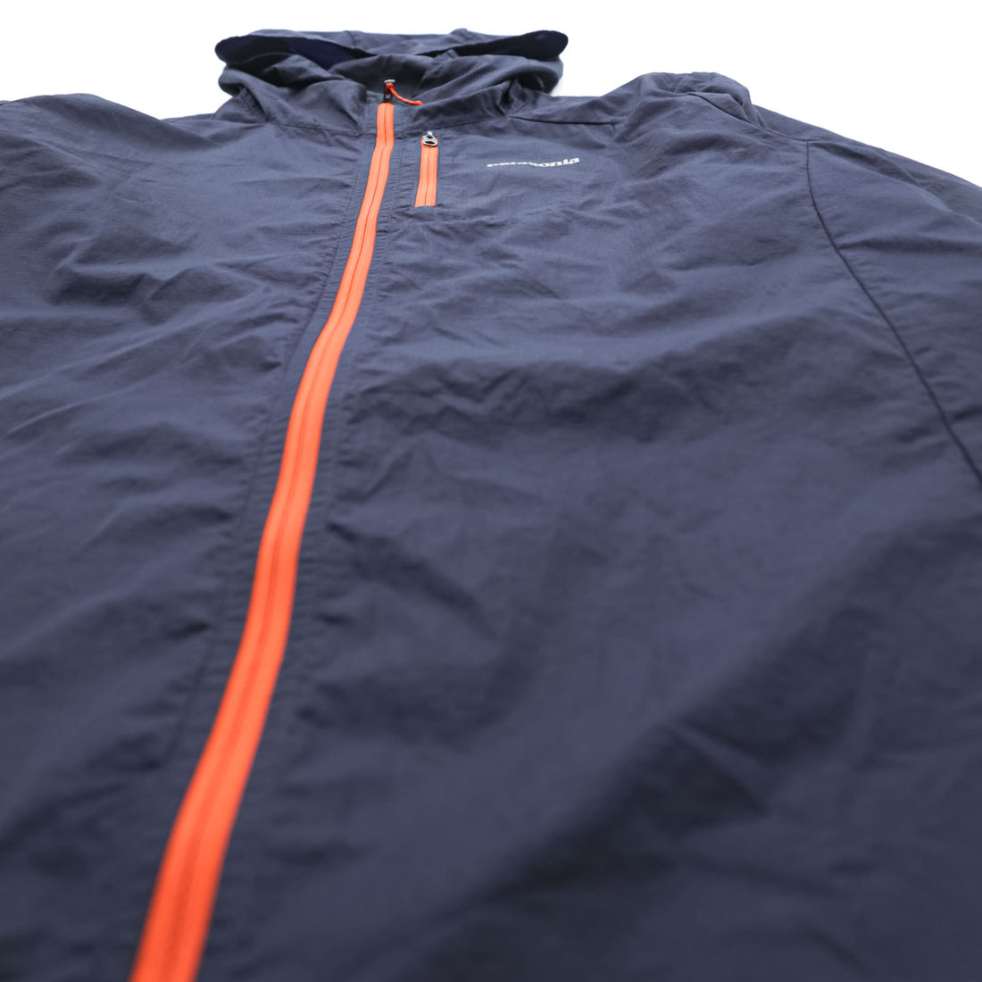 Patagonia Houdini Jacket Mountain Parka Shell Rain Jacket S Navy Ripstop 24141