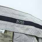 HUGO BOSS 90年代 ドイツ製 2タック ワイド スラックス パンツ M ベージュ プリーツ