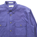 ORVIS アウトドア 長袖 ボタンダウンシャツ L ブルー 防水 ナイロン 胸ポケット