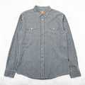 HUGO BOSS スリムフィット ワークシャツ XL ホワイト ブラック チェック 胸ポケット