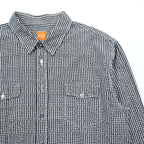 HUGO BOSS スリムフィット ワークシャツ XL ホワイト ブラック チェック 胸ポケット