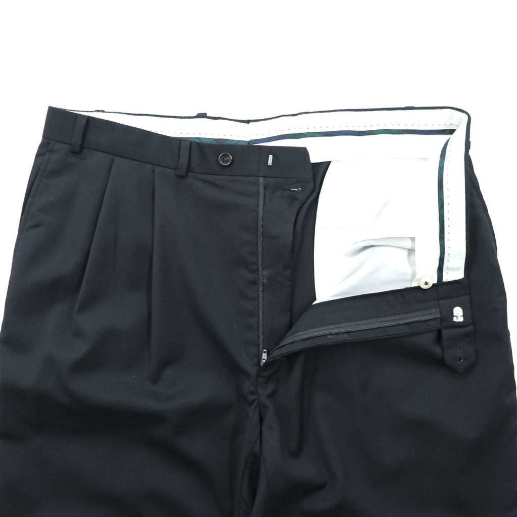 LAUREN RALPH LAUREN 90年代 2タック ワイド スラックス パンツ XL ブラック プリーツ TOTAL COMFORT