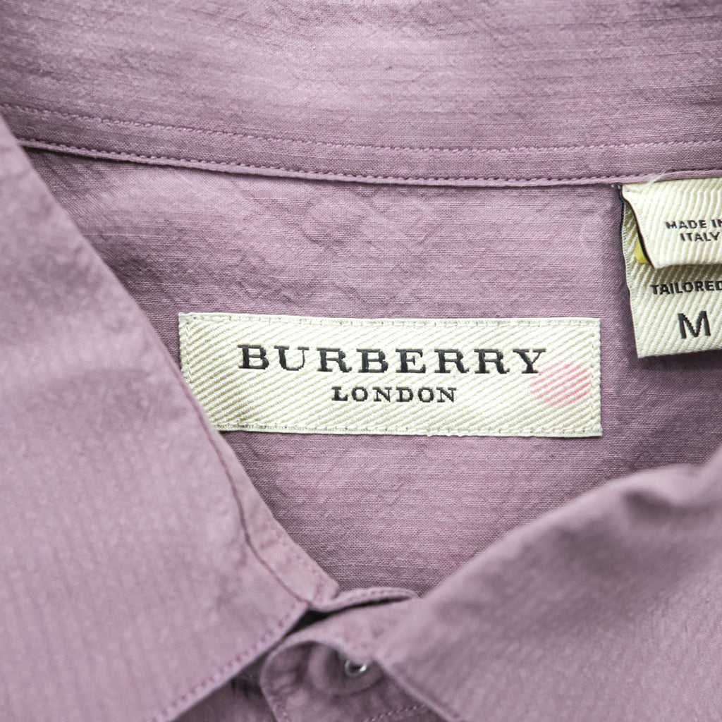 BURBERRY Italian Made Dress Shirt, Size M, Pink, FINBURY CB