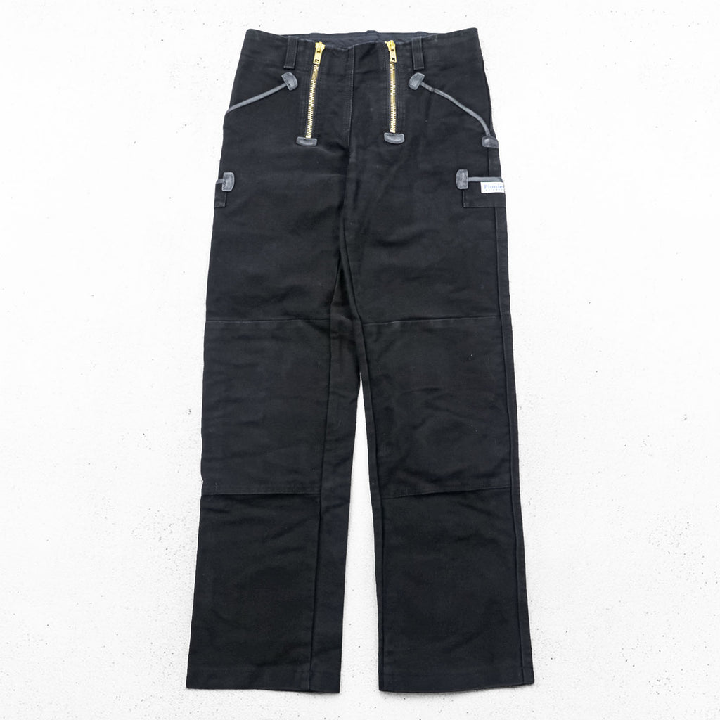 Pionier WORKWEAR ユーロワーク ダブルニー ワークパンツ L ブラック モールスキン