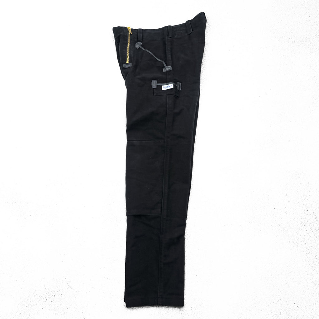 Pionier WORKWEAR ユーロワーク ダブルニー ワークパンツ L ブラック モールスキン