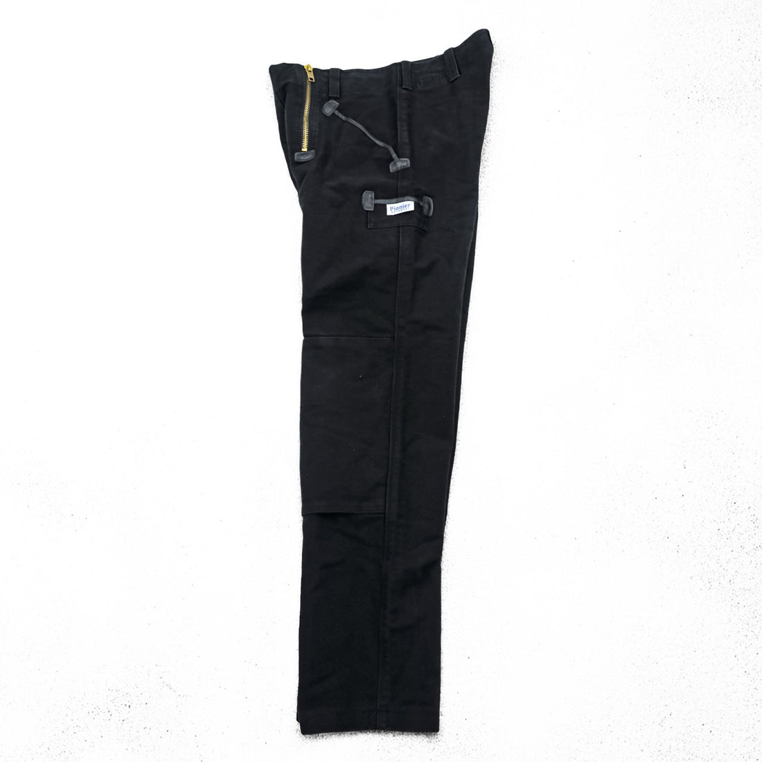 Pionier WORKWEAR ユーロワーク ダブルニー ワークパンツ L ブラック モールスキン