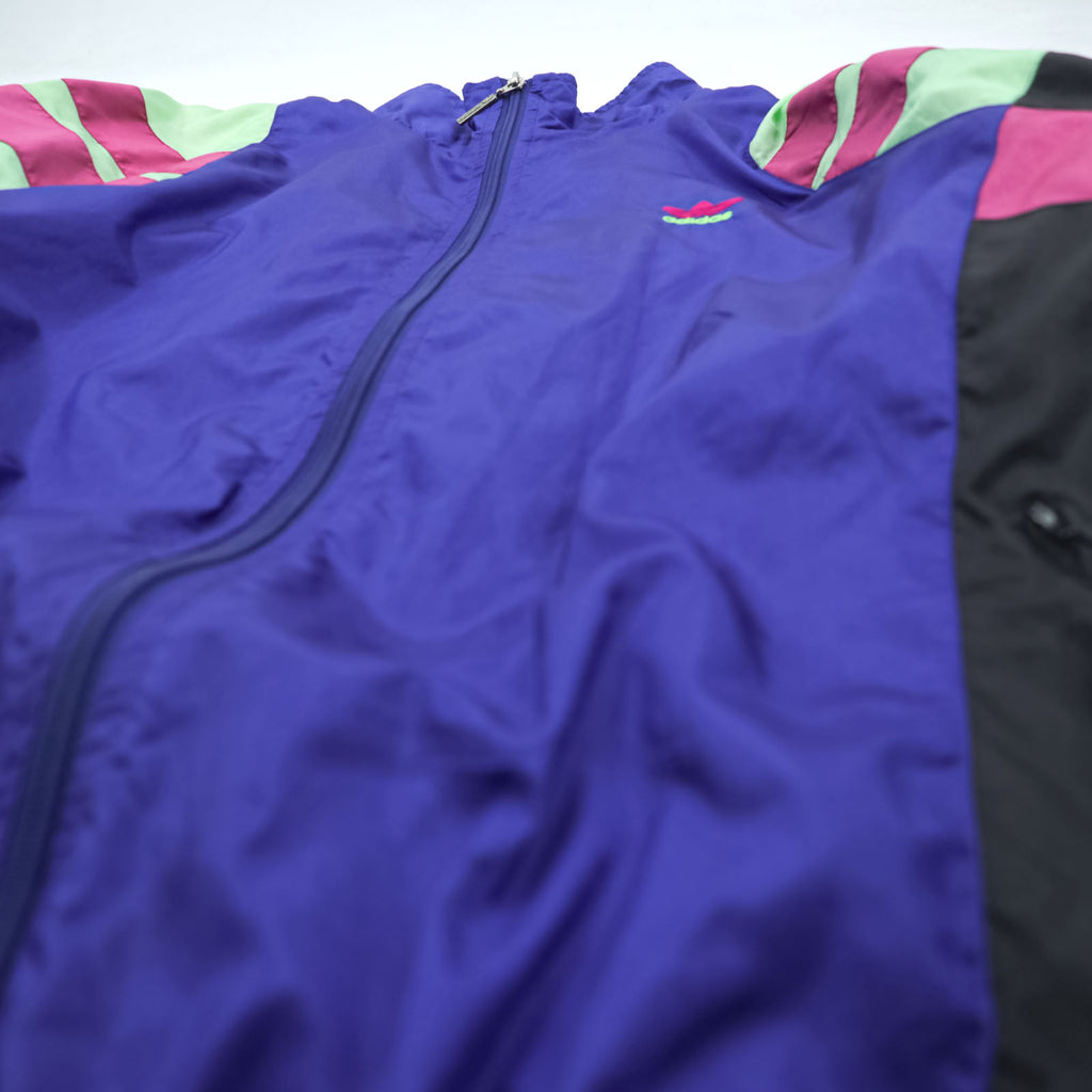 adidas 90s Vintage Track Jacket Set Up Jersey XL Silver Tag Trefoil Logo