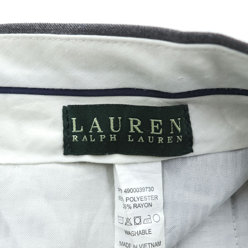 LAUREN RALPH LAUREN 90年代 スラックス パンツ L グレー チェック レーヨン