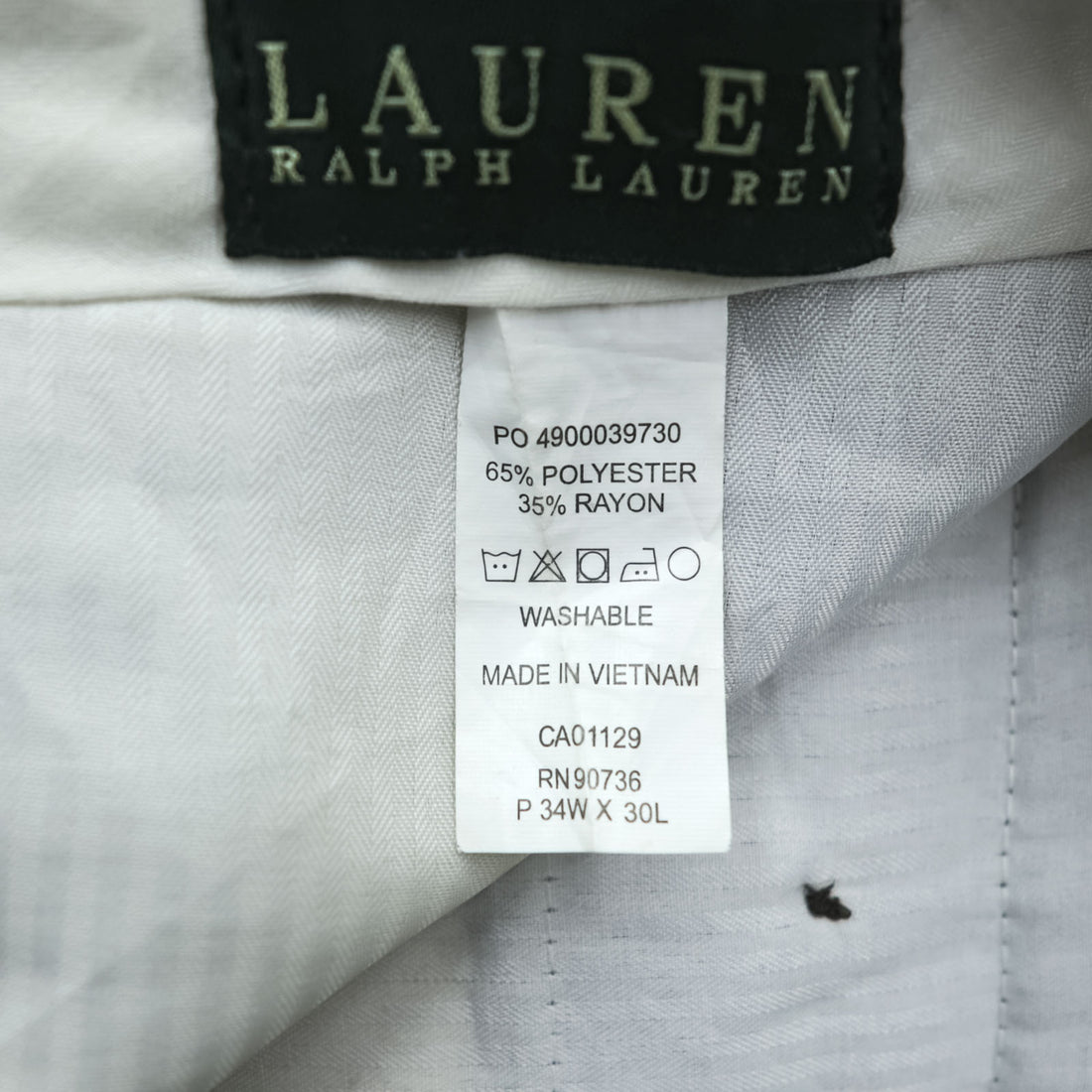 LAUREN RALPH LAUREN 90年代 スラックス パンツ L グレー チェック レーヨン
