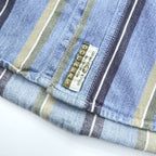 DOCKERS (Levi Strauss) 90s Button Denim Shirt, Size L, Blue, Striped