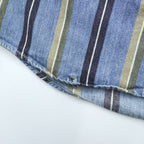 DOCKERS (Levi Strauss) 90s Button Denim Shirt, Size L, Blue, Striped