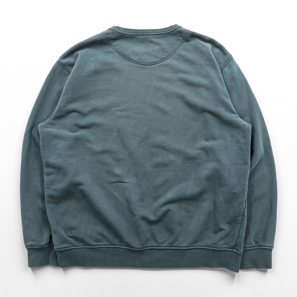 HUGO BOSS Crew Neck Sweatshirt L Green Cotton Embroidered Logo