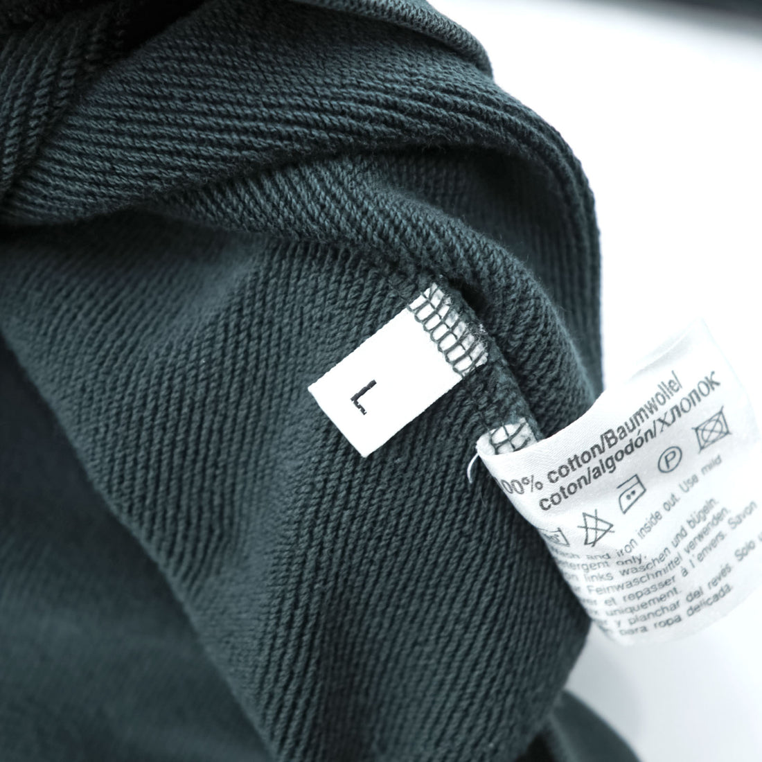 HUGO BOSS Crew Neck Sweatshirt L Green Cotton Embroidered Logo