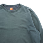 HUGO BOSS Crew Neck Sweatshirt L Green Cotton Embroidered Logo