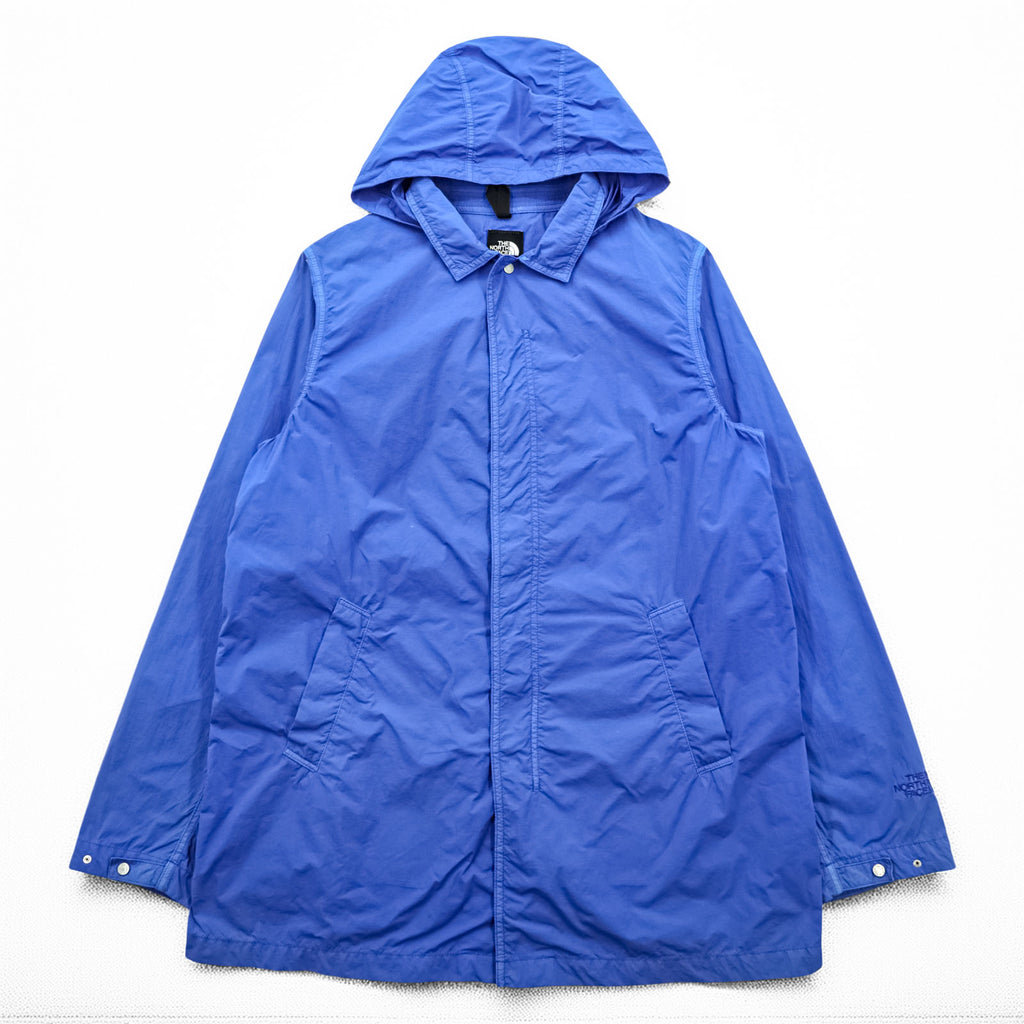 THE NORTH FACE Trekker Light Coat Hooded Coat Rain Jacket L Blue Waterproof Detachable Hood NP21417