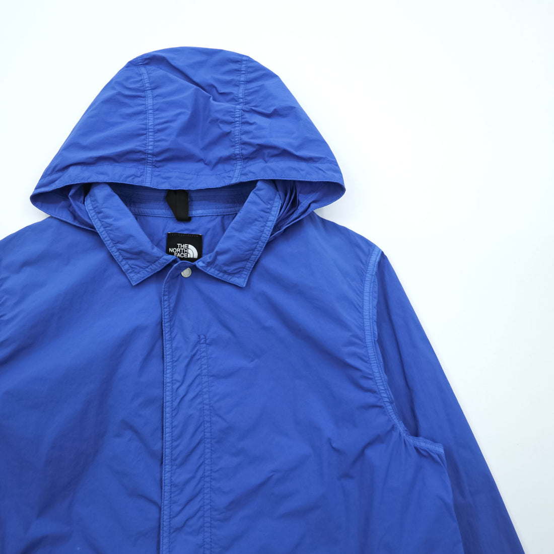 THE NORTH FACE Trekker Light Coat Hooded Coat Rain Jacket L Blue Waterproof Detachable Hood NP21417