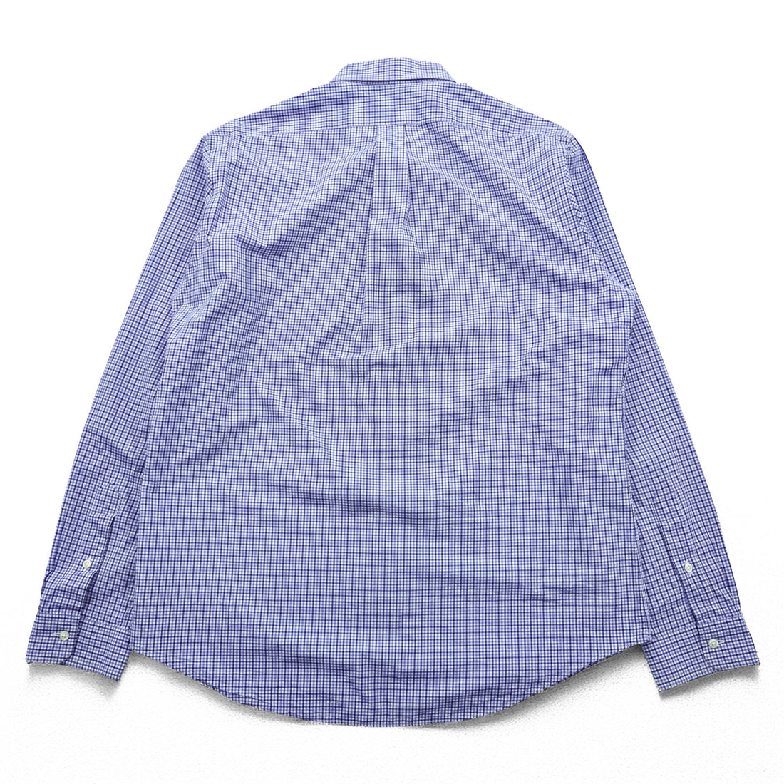 Ralph Lauren Button Down Shirt L Blue Plaid Small Pony Embroidered Logo