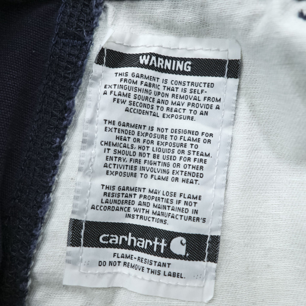 Carhartt Duck Cargo Work Pants XL Navy Cotton Flame Resistant FRB240-DNY