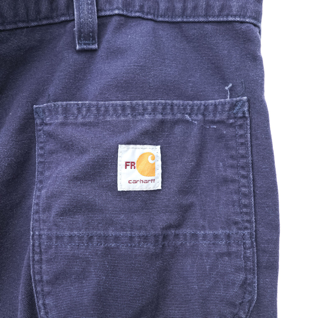 Carhartt Duck Cargo Work Pants XL Navy Cotton Flame Resistant FRB240-DNY