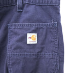 Carhartt Duck Cargo Work Pants XL Navy Cotton Flame Resistant FRB240-DNY